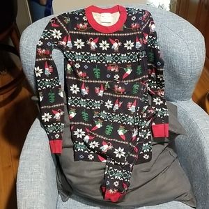 Christmas Kids gnome print winter pajamas